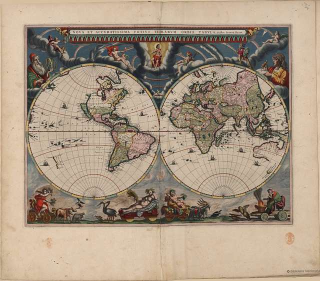 Nova Et Accuratissima Terrarum Orbis Tabula J Blaeu 1664 PICRYL