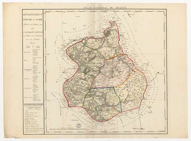 Carte du département de l Eure et Loir 1790 1793 PICRYL Public