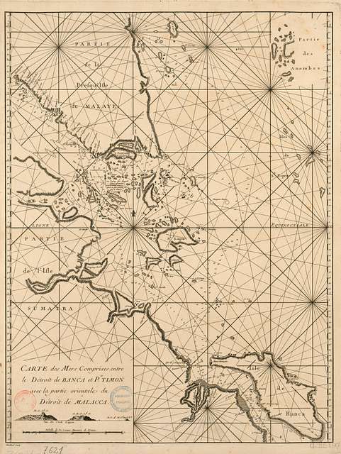 Carte des mers comprises entre le détroit de Banca et po Timon avec la