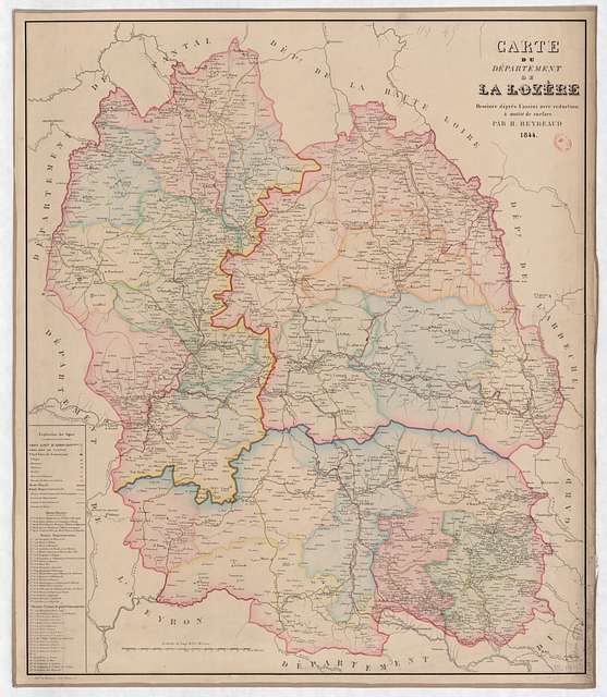 Carte Du D Partement De La Loz Re Picryl Public Domain Search