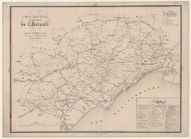 Carte Routi Re Du D Partement De L H Rault Picryl Public Domain