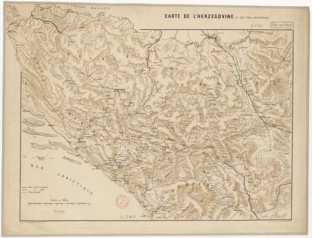 Carte De L Herz Govine Et Des Pays Limitrophes Croquis