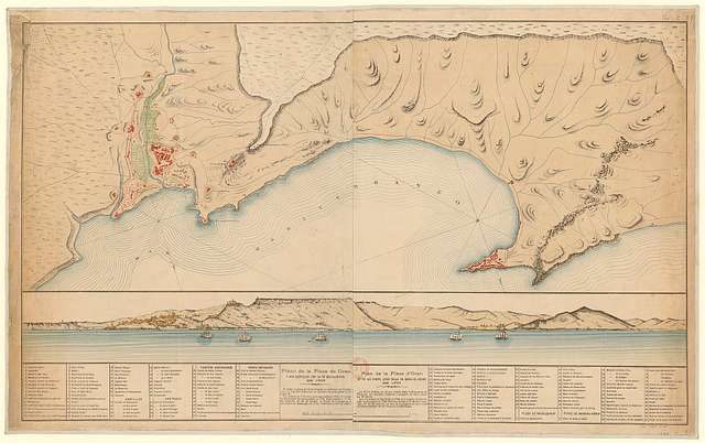 Plan De La Place D Oran Et De Ses Forts Avec Celle De Mers El Kebir En