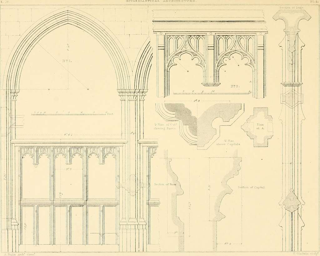 Examples Of Gothic Architecture Selected From Various Ancient