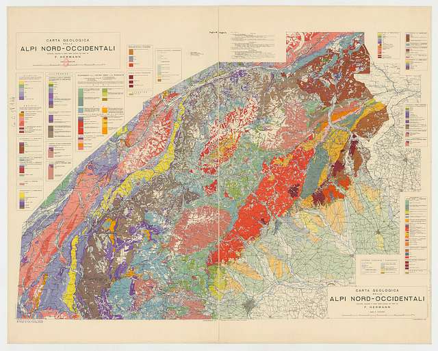 Carta Geologica Delle Alpi Nord Occidentali Costruita Secondo State