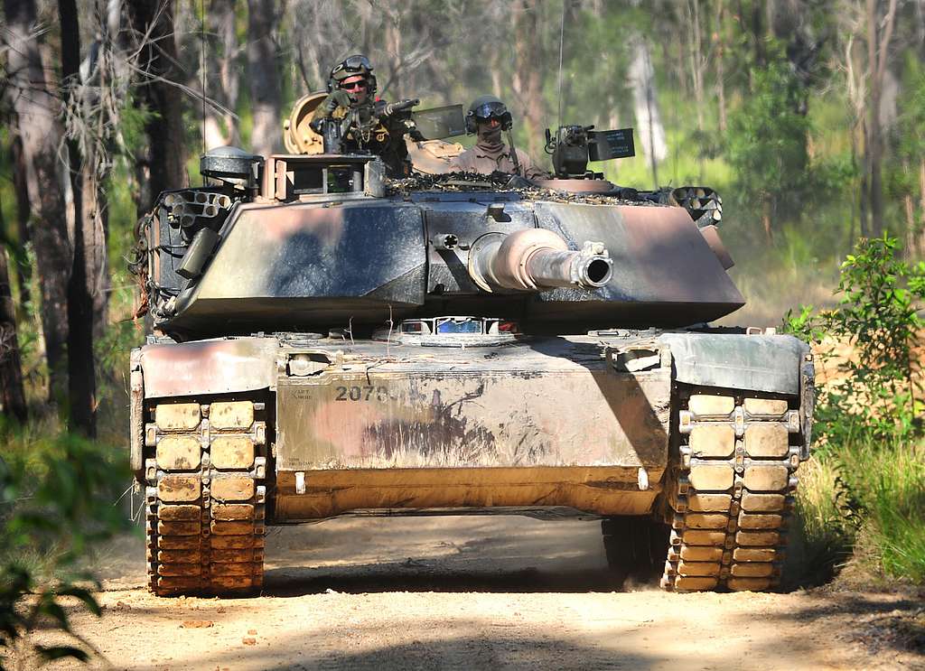 A 1st Armoured Regiment M1A1 Abrams Tank Patrols The NARA DVIDS