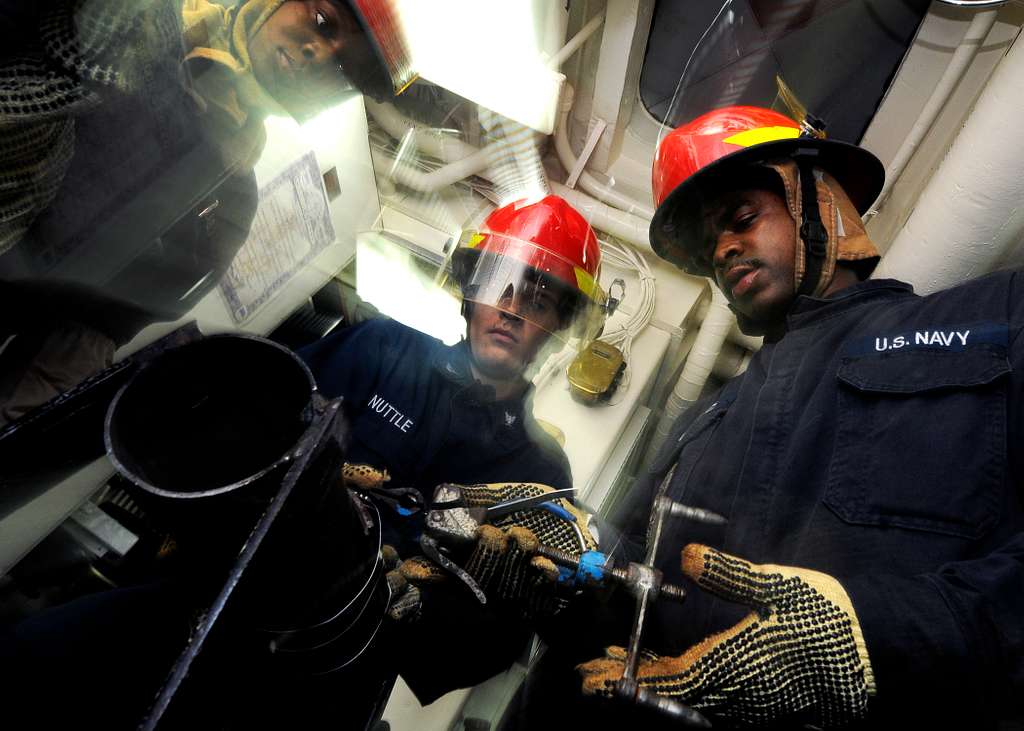 Sailors Aboard The Guided Missile Cruiser Uss Bunker Picryl Public