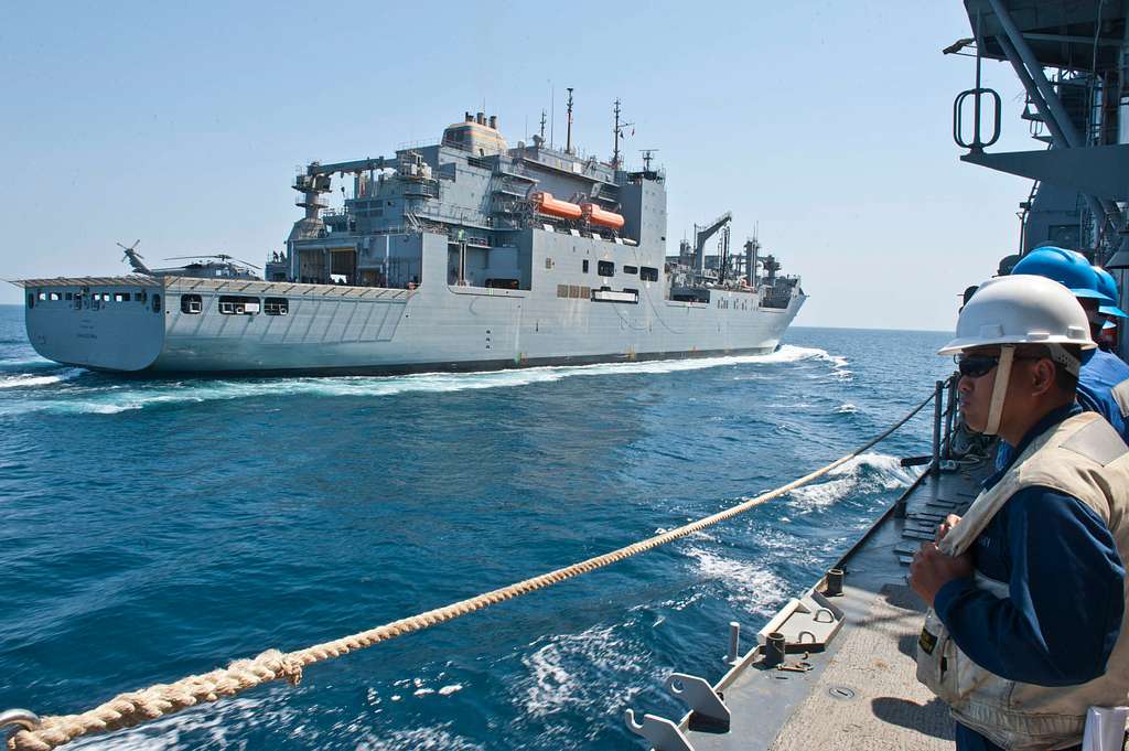 Sailors Aboard The Guided Missile Cruiser Uss Cape Picryl Public