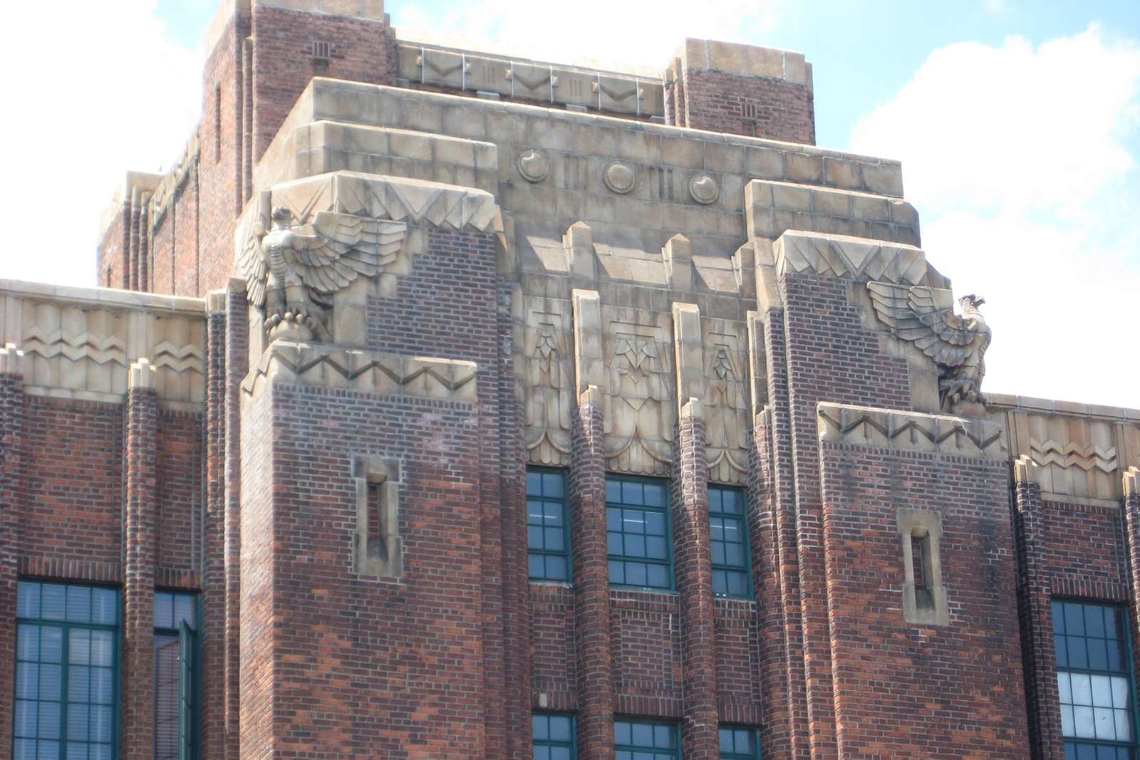 The Art Deco Style Entrance Tower To The New York National NARA