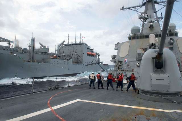 Sailors Aboard The Guided Missile Destroyer Uss Arleigh Picryl