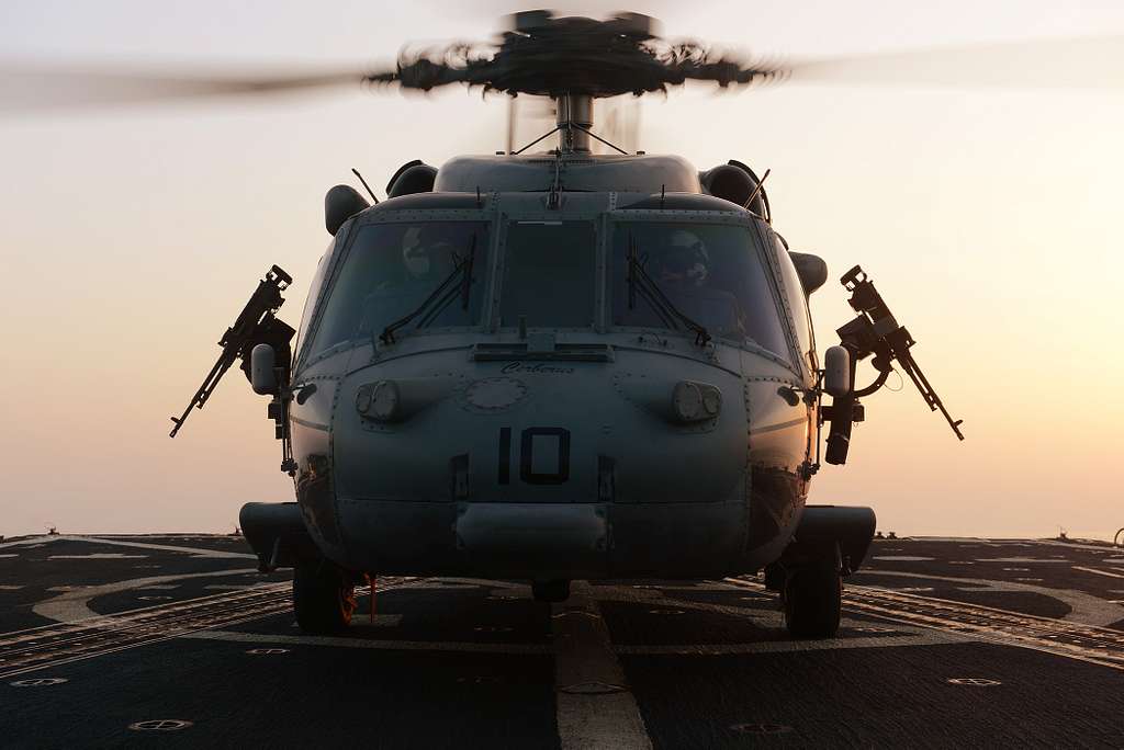 A U S Navy MH 60S Seahawk Helicopter Assigned To Helicopter NARA