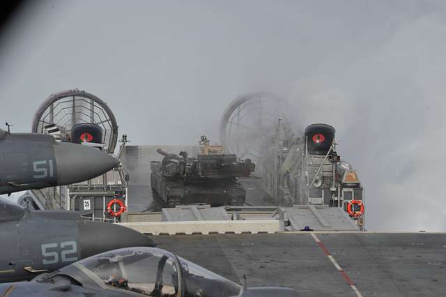 A Landing Craft Air Cushion Enters The Well Deck Of NARA DVIDS