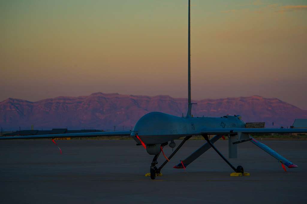 An Mq Reaper Sits On The Flight Line Of Holloman Picryl Public