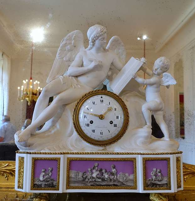 Clock By Jean Nicolas Schmit Paris With Bisque Porcelain Figures From