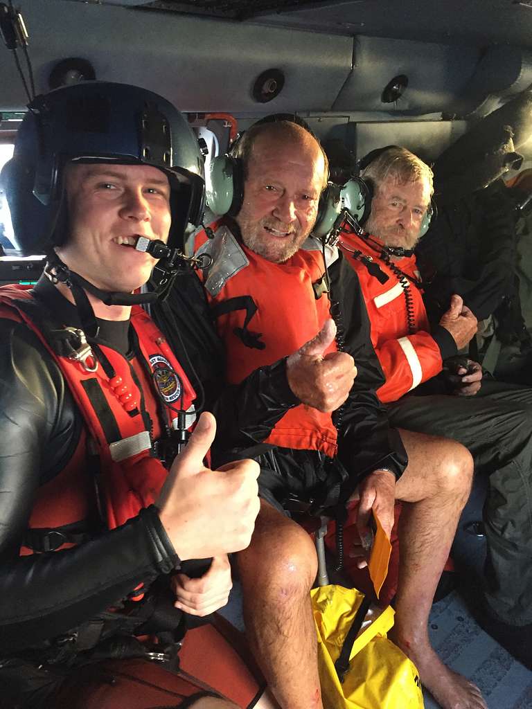 Two People Rescued By Coast Guard Aboard Mh Jayhawk Helicopter