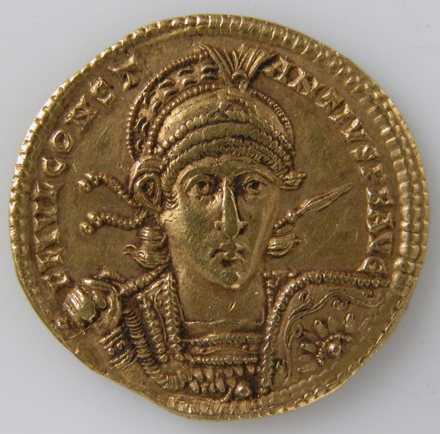 Gold Solidus Of Constantine II PICRYL Public Domain Image