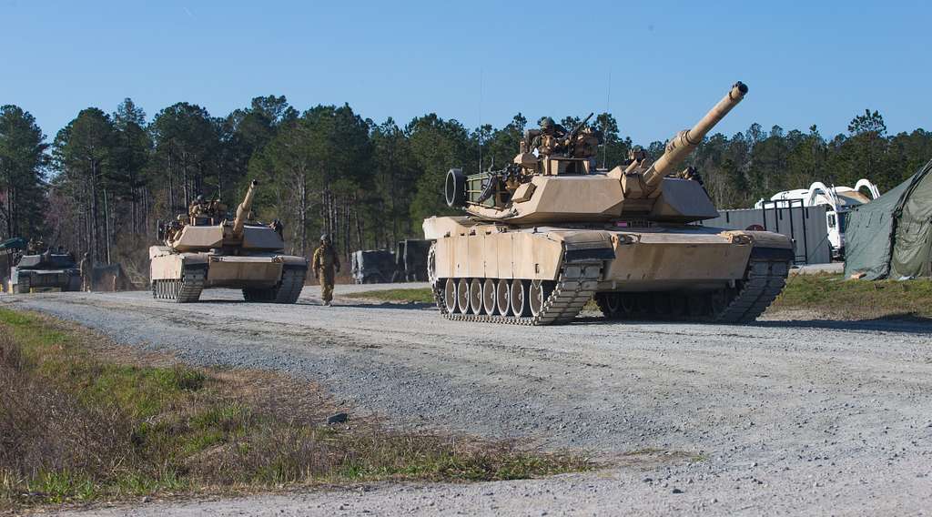 U S Marine Corps M1A1 Abrams Tanks With 2nd Tank Battalion PICRYL