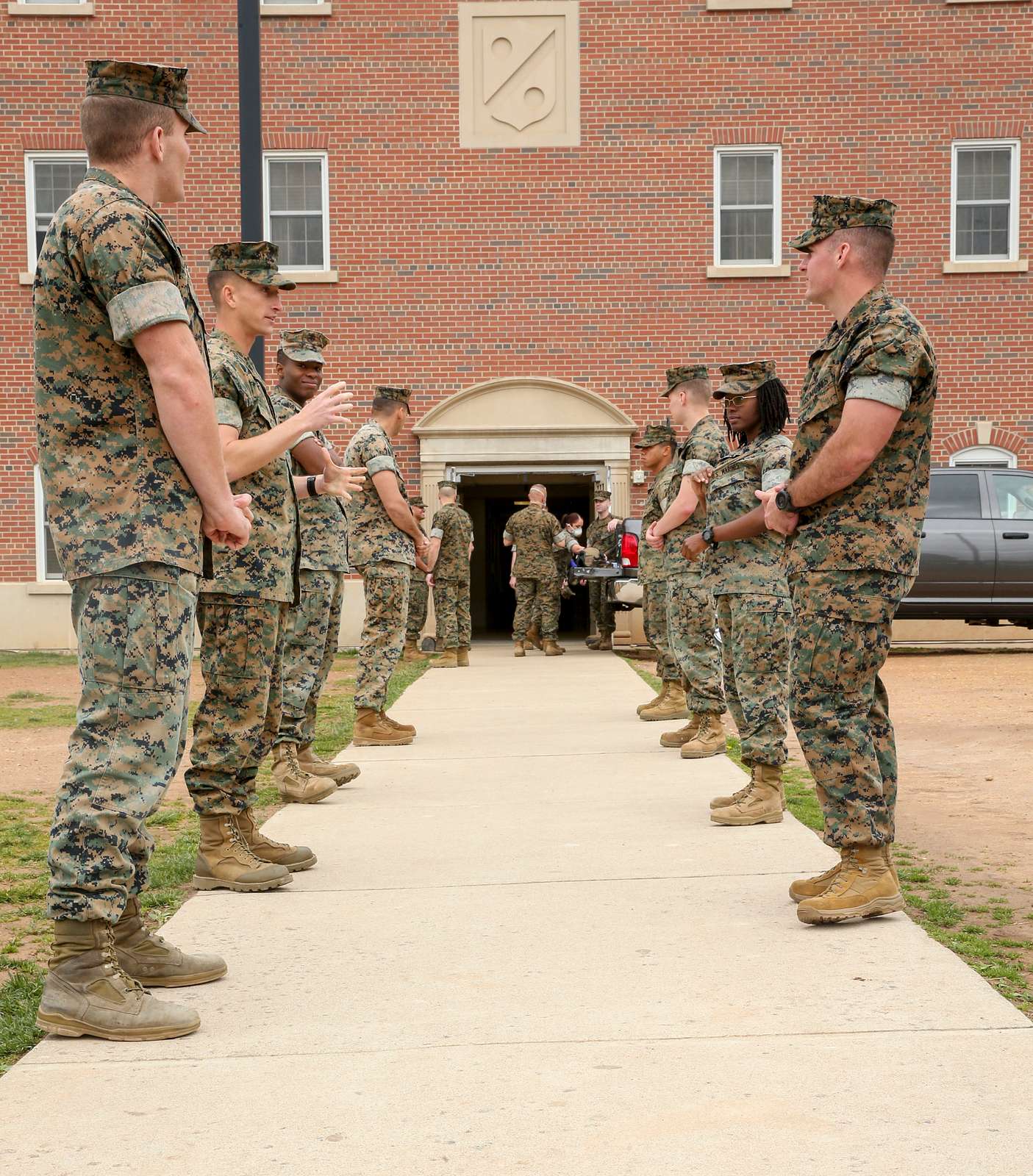 Marine Corps Base Quantico Va Marines Form A Column Nara Dvids