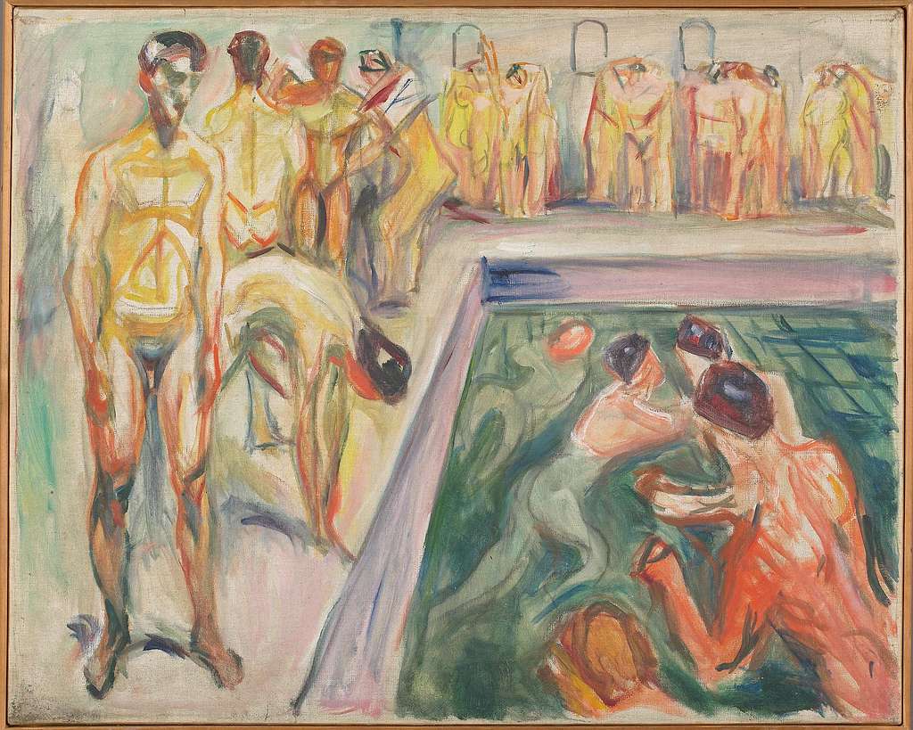 Edvard Munch Naked Men In Swimming Pool MM M 00150 Munch Museum