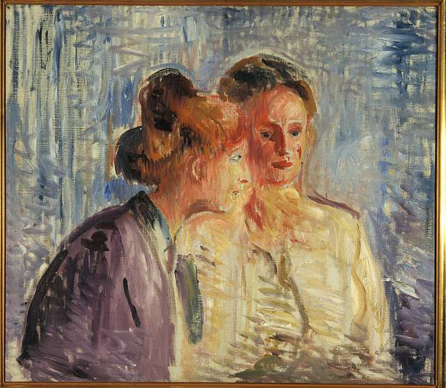 Edvard Munch Olga And Rosa Meissner MM M 00106 Munch Museum