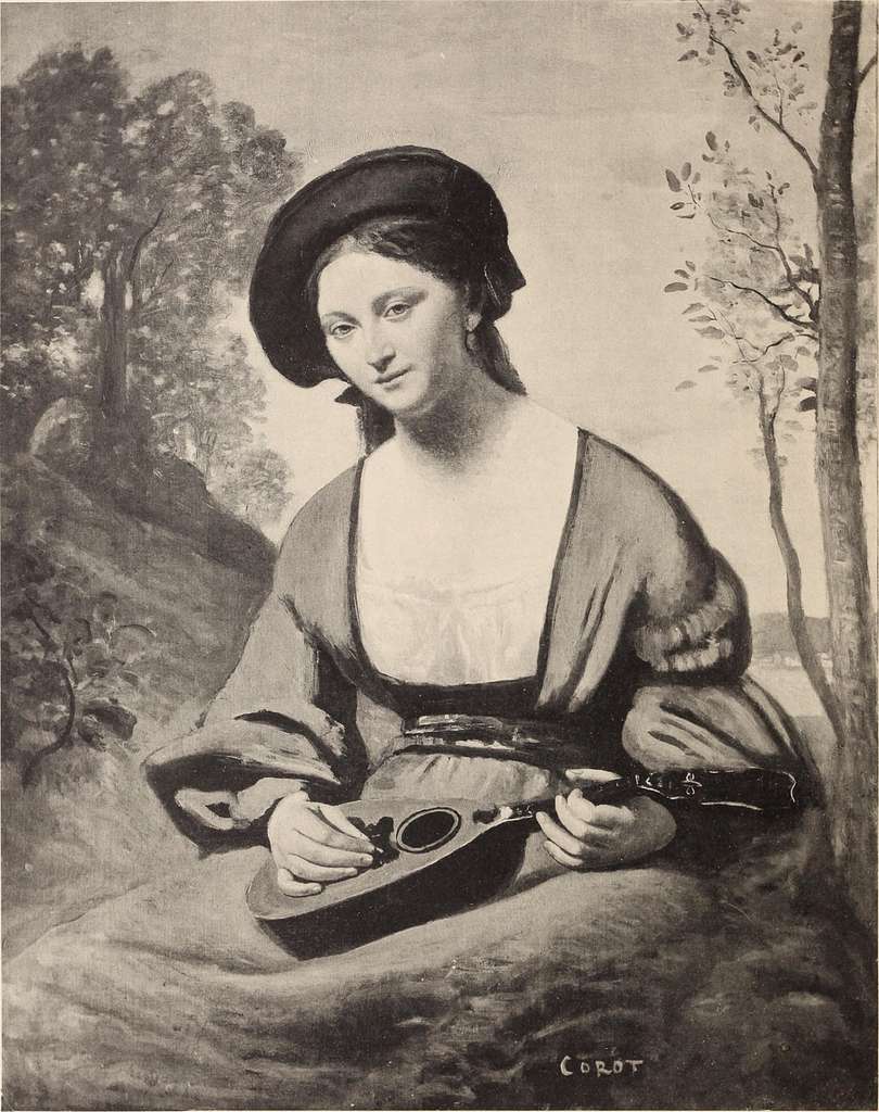 La Joueuse De Mandoline By Jean Baptiste Camille Corot PICRYL Public