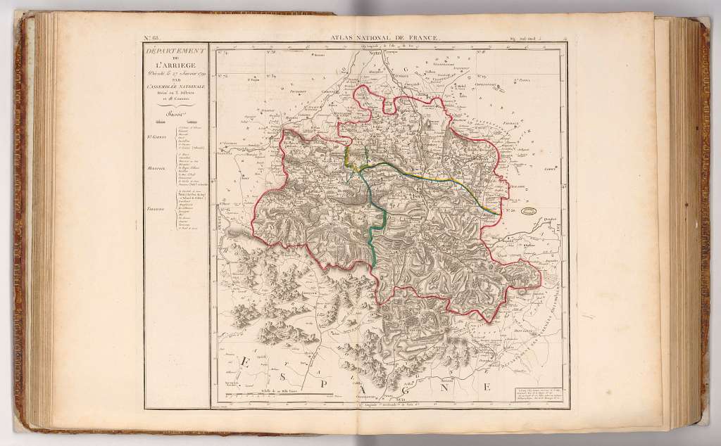 Carte du département de l Ariège 1800 PICRYL Public Domain Media