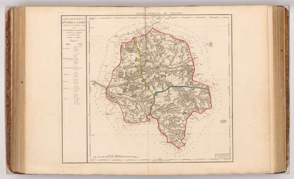 Carte du département de l Indre et Loire 1800 PICRYL Public