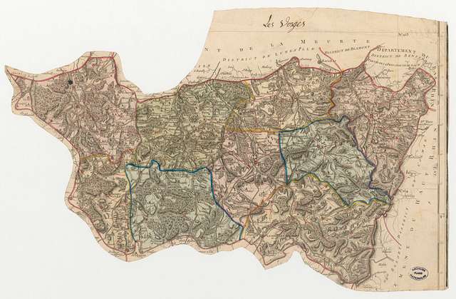 Carte du département des Vosges 1790 1793 PICRYL Public Domain