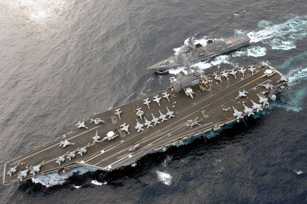 The U.S. Navy Nimitz Class Aircraft Carrier USS RONALD REAGAN (CVN 76 ...