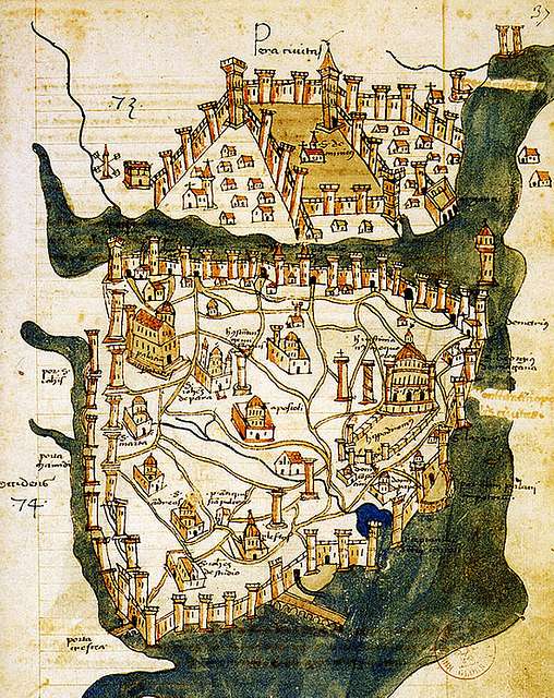 1511 AD Constantinople Map Tour (west to east)