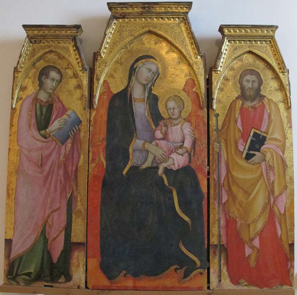 Andrea di bartolo, madonna col bambino tra santi, inizio XV sec ...