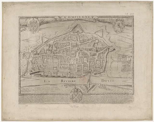 Plan de la ville de Compiègne... par... Jollain - btv1b84447158 ...