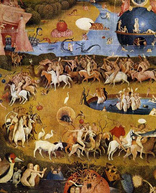 Hieronymus Bosch - Triptych of Garden of Earthly Delights (detail ...