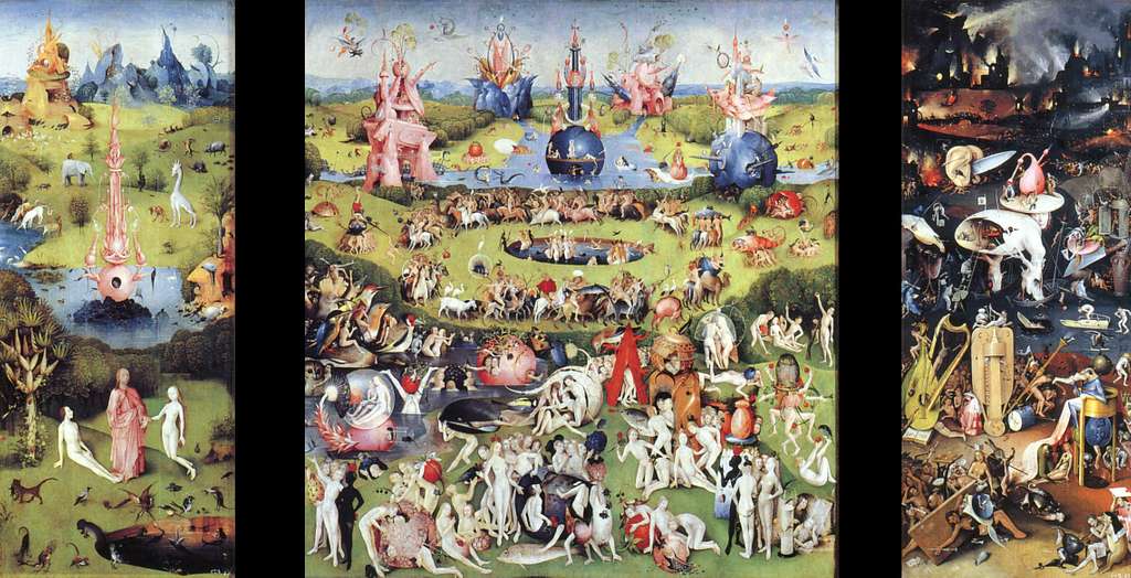 Paradise and Hell (c. 1510) by Hieronymous Bosch – Artchive