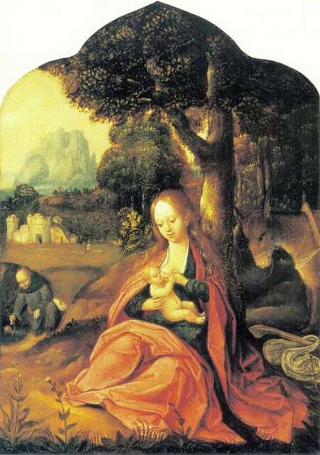 Attributed to Joachim Patinir-Rest on the Flight into Egypt, 1520