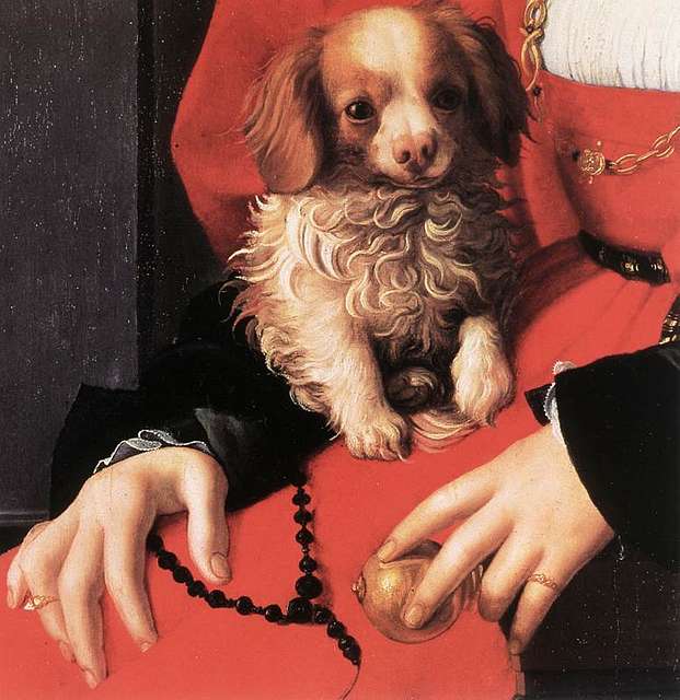 English Late 19th Century Vertical Oil Painting of a Dog Sitting