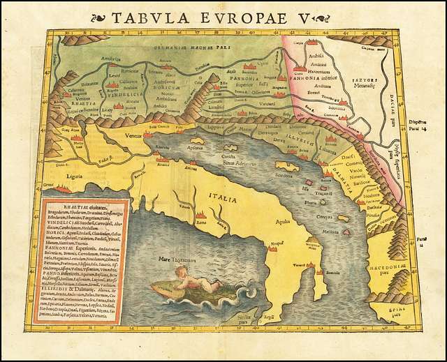 1545 Ptolemy's 5th European Map by Sebastian Munster - PICRYL - Public ...