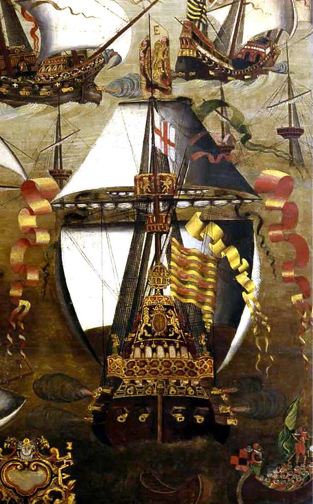 English ship Ark Royal at the Battle of Gravelines 1588