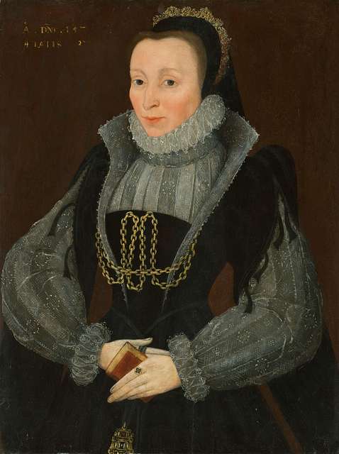 Circle of George Gower Portrait of a lady, half-length - PICRYL ...