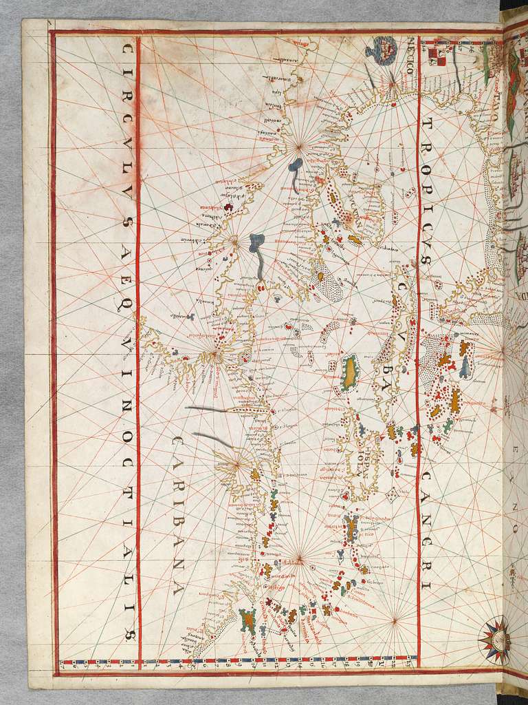 Atlas nautique du monde composé de sept cartes manuscrites sur vélin ...