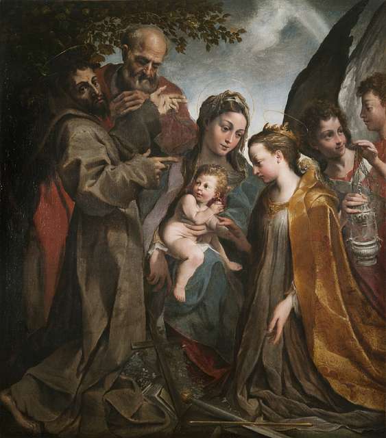 Matrimonio mistico di santa Caterina - Ludovico Carracci - PICRYL ...