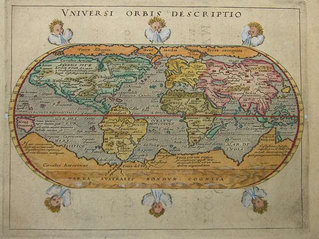 Old World Map Poster, Vintage World Map Print From 1596, Orbis Terrae
