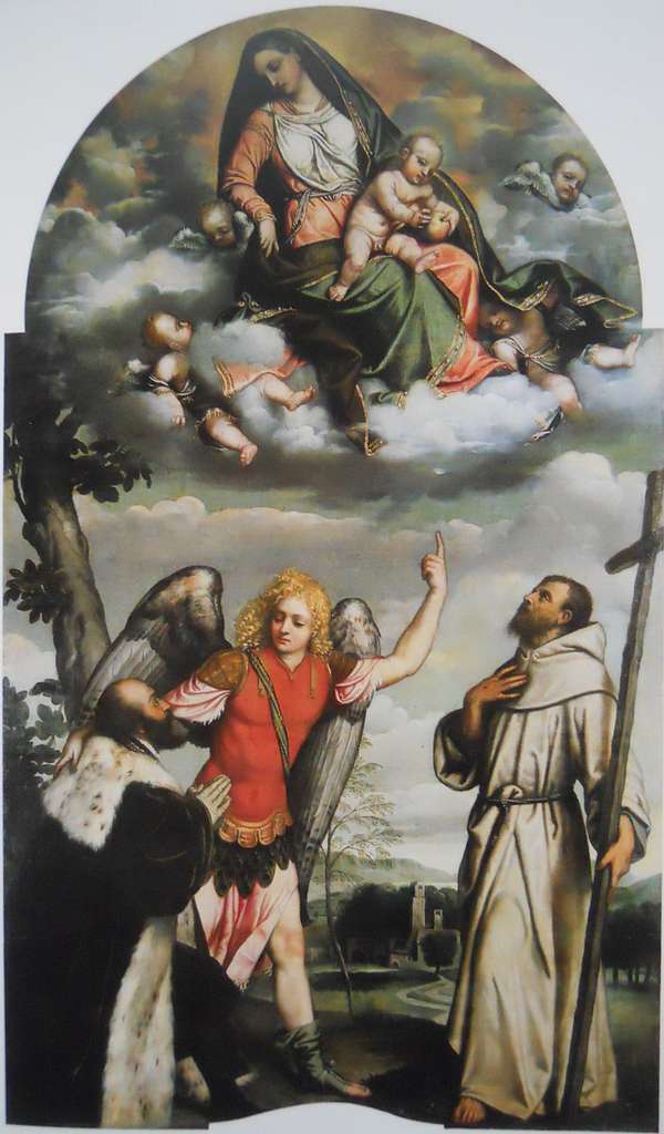 San Michele Arcangelo. 33 cm. Dipinto a mano - Articoli Religiosi Shemà