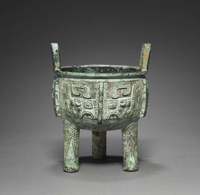 Ritual tripod cauldron (Ding), China, Shang dynasty (ca. 1600–1046 BCE)