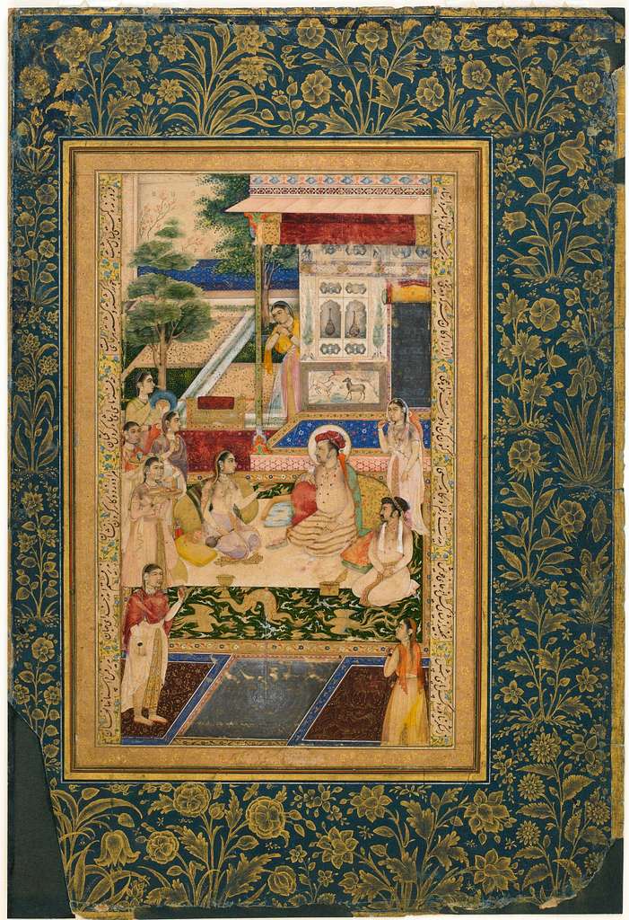 16 Abul Hasan Jahangir And Prince Khurram With Nur Jahan Ca 1624