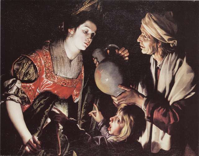 アンティークフランス銅版画 ラファエロの聖家族と予言者ヨハネと天使 ...