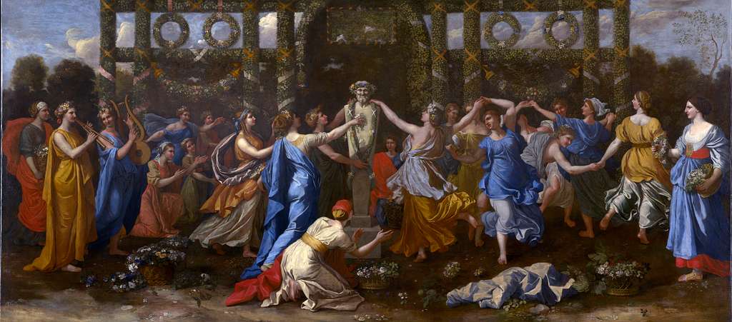 Poussin - Hymenaeus Disguised as a Woman During an Offering to Priapus ...