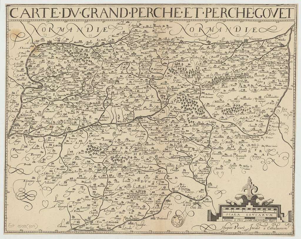 Carte du Grand Perche et du Perche Gouet. - Hugues Picart Incidit a ...