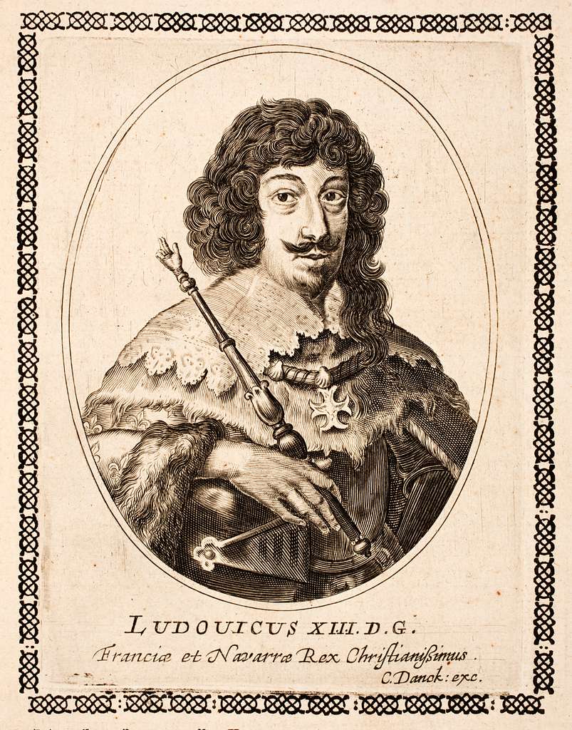 Portrait of Louis XIII (1601 - 1643), King of France engraving of 1830