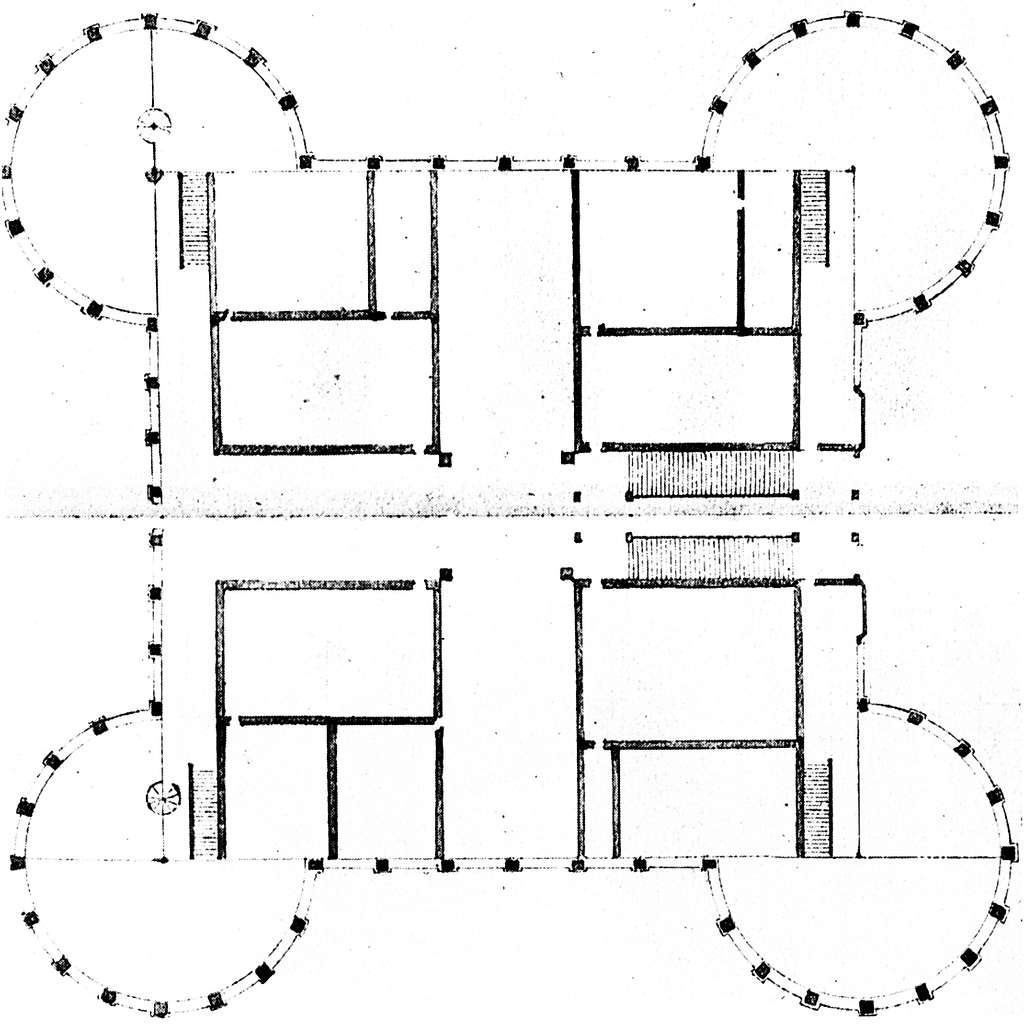 Château de Chambord, plan of the keep, based on a wooden model, drawn ...